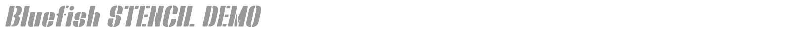 Bluefish Stencil font preview